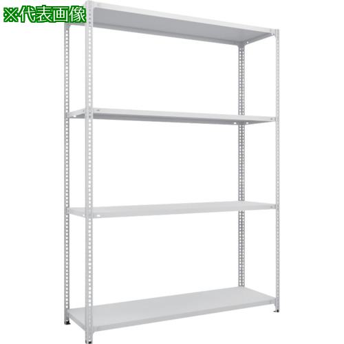 ■TRUSCO スチールラック SBL型抗菌塗装セミボルトレス軽量棚 W1500XD300XH2100 4段 W色〔品番:SBL7534W〕【7786883:0】[直送DS][店頭受取不可]