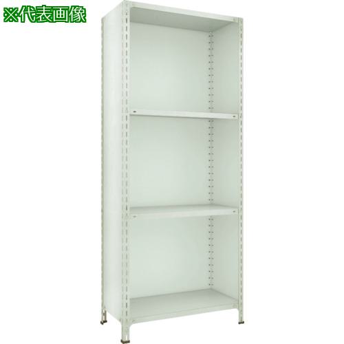 ■TRUSCO スチールラック 軽量棚背板・側板付 1500X450XH2100 4段 ネオグレー〔品番:75X24〕【7799535:0】[直送DS][店頭受取不可]