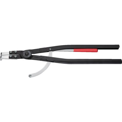 ■KNIPEX 穴用スナップリングプライヤー 曲 122-300mm〔品番:4420J51〕【7882998:0】[店頭受取不可]