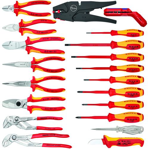 ■KNIPEX 002120 ツールケース 20点セット〔品番:002120〕【7901615:0】[店頭受取不可]