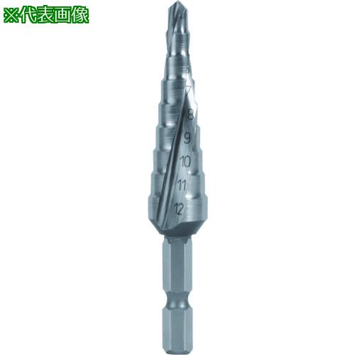 ■TRUSCO 六角軸ステップドリル 2枚刃 5~19mm〔品番:TSDS19〕【7922868:0】[店頭受取不可]