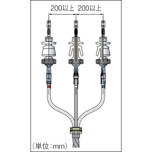 ■3M ハイ-K碍子II-EM(耐塩用)CVT14/22SQケーブル用キット〔品番:HGT22GEM〕【7955561:0】[店頭受取不可]_4