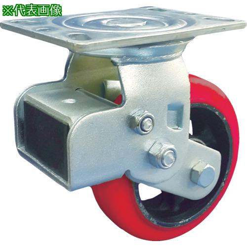 ■SAMSONG スプリング機能付きキャスター 自在200mm 耐荷重400kg〔品番:TP6886PCIBB〕【7959699:0】[店頭受取不可]