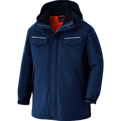 ■ミドリ安全 ベルデクセル 静電防水防寒コート ネイビー×ブラック L〔品番:VE1047UEL〕【7979878:0】[店頭受取不可]