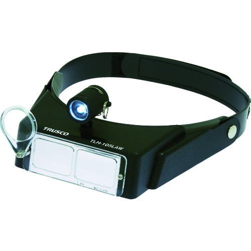 ■TRUSCO LEDライト付ヘッドルーペ〔品番:TLH105LAW〕【7985193:0】[店頭受取不可]