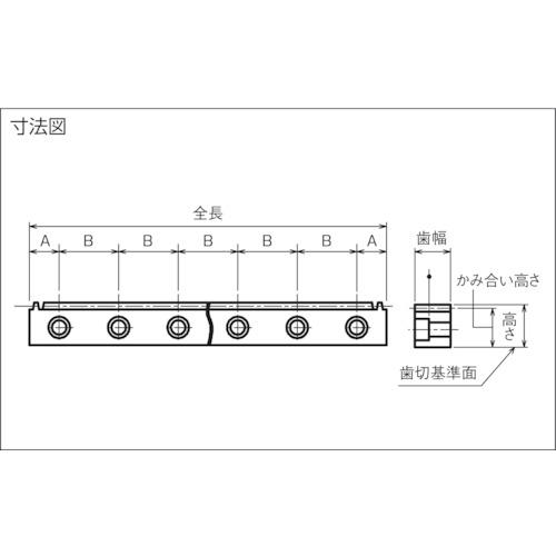 ■KANA ラックギヤM6〔品番:KF6500〕【8037112:0】[店頭受取不可]