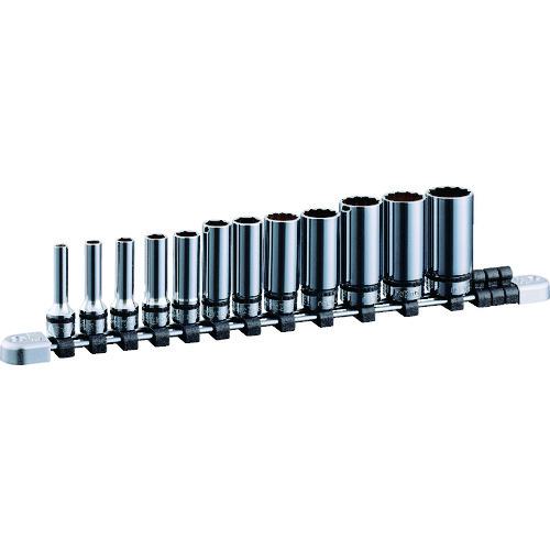 ■nepros 9.5sq.ディープソケットセット(12コ組) 差込数9.5mm 6角 12角〔品番:NTB3L12XA〕【8070563:0】[店頭受取不可]