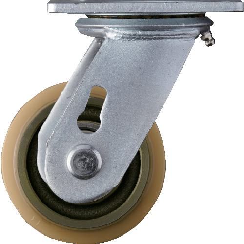■ハンマー 重荷重用旋回式ウレタン車輪(イモノホイール・ラジアルボールベアリング)100mm〔品番:500BPSCU100〕【8143283:0】[店頭受取不可]