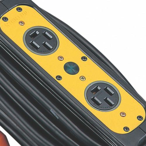 ■NICHIDO ハンドリール 三相200V動力用 4芯×10m 黒 アース付〔品番:HRE310〕【8147316:0】[店頭受取不可]_1