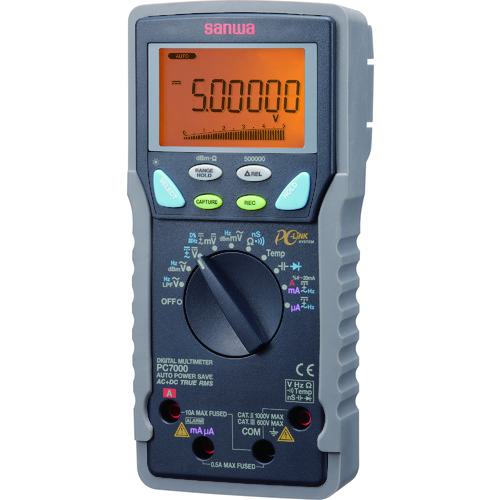■SANWA 真の実効値対応デジタルマルチメータ パソコン接続型〔品番:PC7000〕【8162970:0】[店頭受取不可]