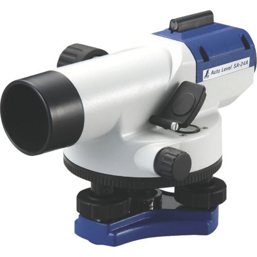 ■シンワ オートレベル 24倍 SA-24A球面脚頭式三脚付〔品番:76653〕【8164315:0】[店頭受取不可]