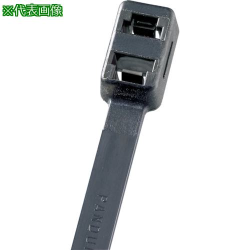 ■PANDUIT ダブルループ結束バンド 耐熱性黒 4.8×376×1.3 (1000本入)〔品番:PLB4SM30〕【8180375:0】[店頭受取不可]