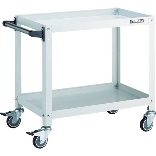 ■TRUSCO ツールワゴン ラビットワゴン 600×400×H600 ハンドル付 ウレタン車輪 ホワイト〔品番:RBW662HUW〕【8183133:0】[直送DS][店頭受取不可]