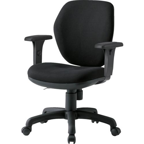 ■TOKIO オフィスチェア T字肘付 ブラック〔品番:FST77ATBK〕【8184962:0】[直送DS][店頭受取不可] 23,285円