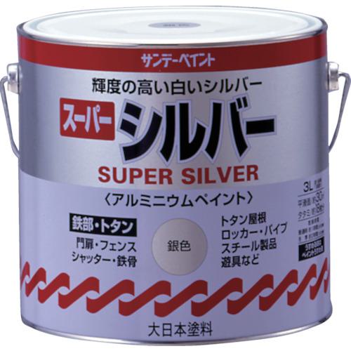 ■サンデーペイント アルミニウムペイント スーパーシルバー 3L〔品番:251759〕【8186370:0】[店頭受取不可]