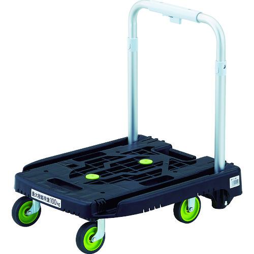■TRUSCO 樹脂台車 カルティオミニ weego 省音G車輪 ブルー ストッパー付〔品番:WP2GBJS〕【8187000:0】[店頭受取不可] 台車・リヤカー