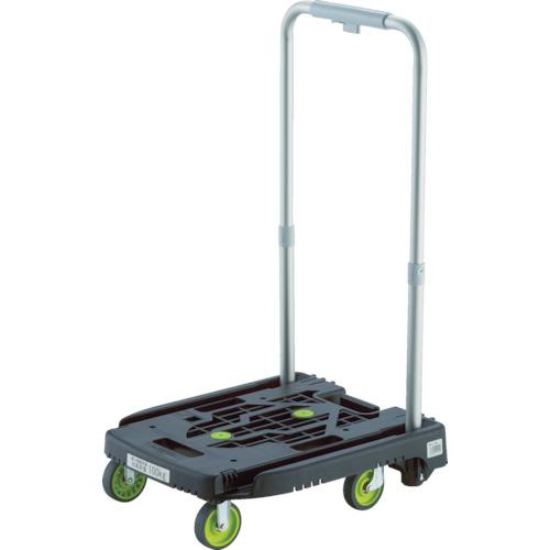 ■TRUSCO 樹脂台車 カルティオミニ weego 省音G車輪 ブラック ストッパー付〔品番:WP2GBKJS〕【8187002:0】[店頭受取不可]