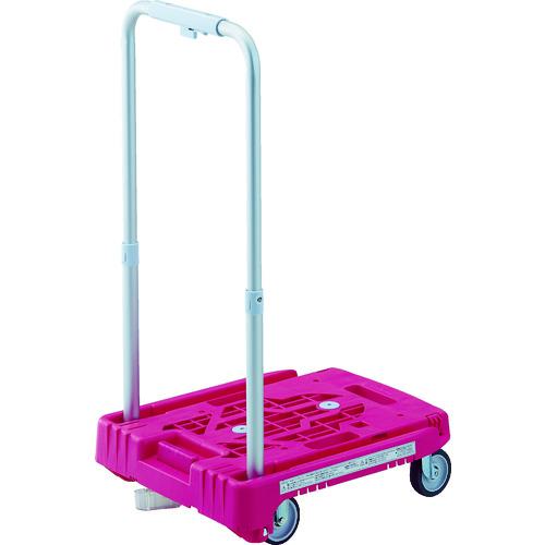 ■TRUSCO 樹脂台車 カルティオミニ weego 省音G車輪 ピンク S付〔品番:WP2GPJS〕【8187009:0】[店頭受取不可]