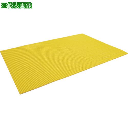 ■TRUSCO ジャバラマットスリム 粘着付き 1200X1800mm イエロー〔品番:TNS1218NTY〕【8187056:0】[直送DS][店頭受取不可]