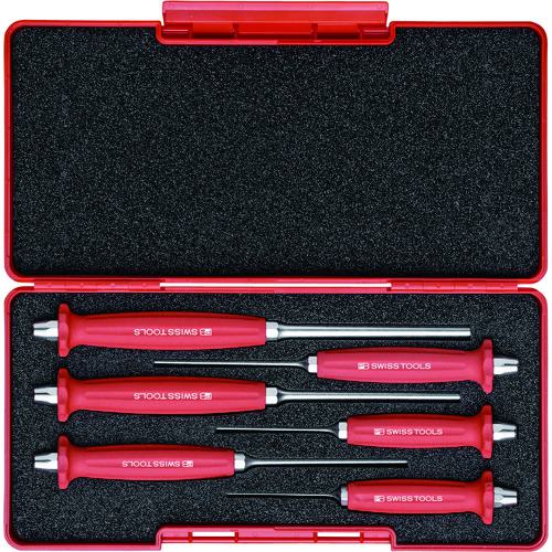 ■PBスイスツールズ 758SET ハンドル付平行ピンポンチ BOXセット〔品番:758SET〕【8187169:0】[店頭受取不可]