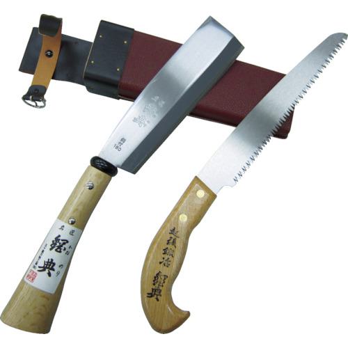 ■鋼典 ナタ、ノコ2丁差 180mm鉈 210mm鋸〔品番:C50〕【8188050:0】[店頭受取不可]