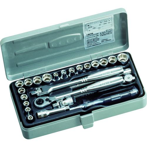 ■TONE ソケットレンチセット 6角タイプ 差込角6.35mm 25点セット〔品番:S2187C〕【8188764:0】[店頭受取不可]