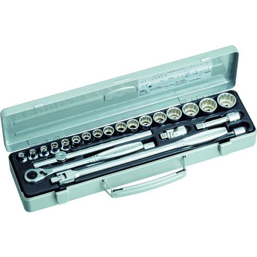 ■TONE ソケットレンチセット 6角12角タイプ 差込角9.5mm 24点セット〔品番:CX3172〕【8188765:0】[店頭受取不可]