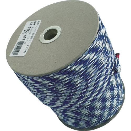■ユタカメイク 強力カラーコード 4mm×100m(青/白)〔品番:PSCC412〕【8189787:0】[店頭受取不可]