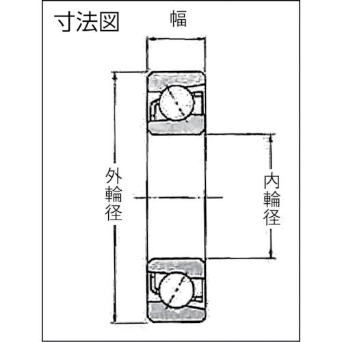 ■NTN H 大形ベアリング(接触角40度)内径120mm外径260mm幅55mm〔品番:7324B〕【8196307:0】[店頭受取不可]_1