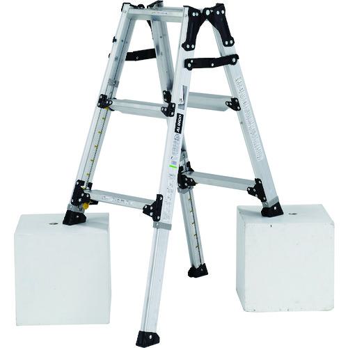■アルインコ 伸縮脚立(ステップ幅広)90cm 最大使用質量100kg〔品番:PRW90FX〕【8202634:0】[店頭受取不可]