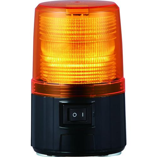 ■PATLITE 電池式フラッシュ表示灯 イエロー〔品番:PFHBTY〕【8202786:0】[店頭受取不可]
