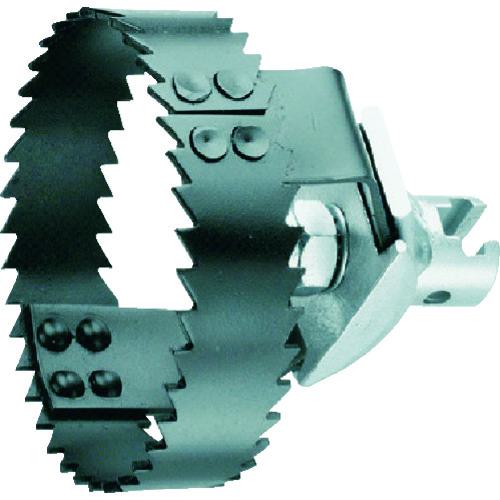 ■ローデン 排水管掃除機用交換先端ツール ダブルソー65 φ22mmワイヤ用〔品番:R72265〕【8247928:0】[店頭受取不可]