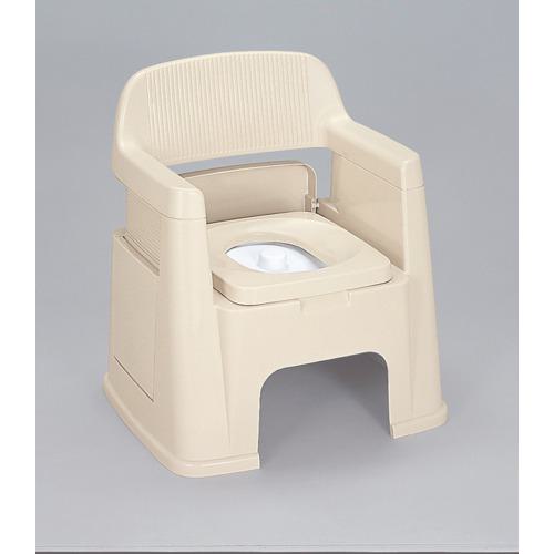 ■TONBO ポータブルトイレ背もたれ型〔品番:07425〕【8252552:0】[店頭受取不可]