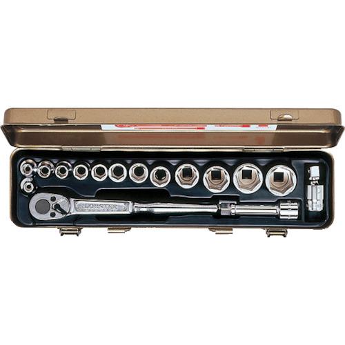 ■エビ ソケットレンチセット 差込角9.5mm 6角〔品番:913SA〕【8264498:0】[店頭受取不可]_1
