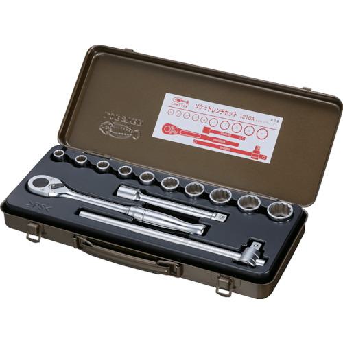 ■エビ ソケットレンチセット 差込角12.7mm 12角〔品番:1210A〕【8264492:0】[店頭受取不可]