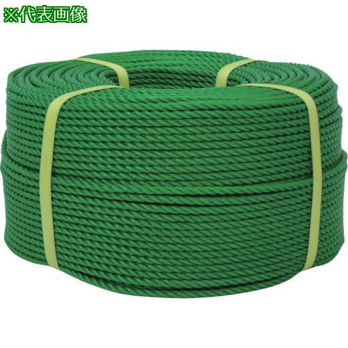 ■ユタカメイク ロープ PEロープ巻物 9φ×200m グリーン〔品番:PE53〕【8280864:0】[店頭受取不可]