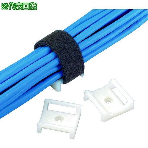 ■PANDUIT タックタイ用タイマウント M3ネジ止め ナチュラル(100個入)〔品番:ABMTS6C〕【8281376:0】[店頭受取不可]