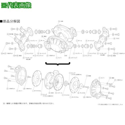 ■TAIYO ダイヤフラムポンプTD-08AT用メンテナンスパーツ ダイヤフラム〔品番:TD08AT001〕【8289152:0】[店頭受取不可]