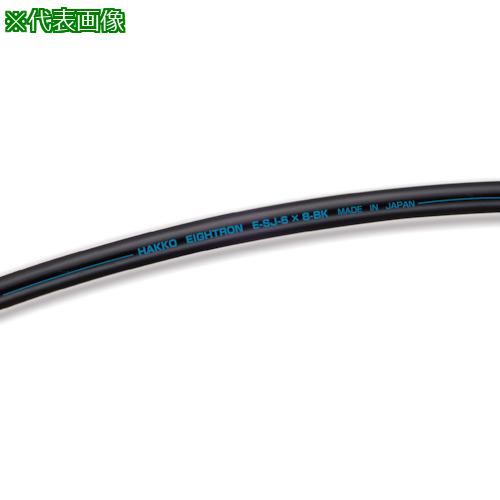 ■ハッコウ スーパー柔軟フッ素チューブ・ブラック 6mmX8mm 20M〔品番:ESJ6X8BK〕【8290296:0】[店頭受取不可]