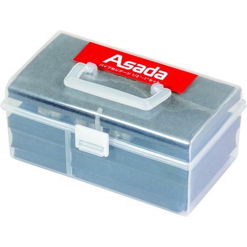 ■Asada パイプねじゲージ 1/2 -1 セット〔品番:56100〕【8291433:0】[店頭受取不可]_1