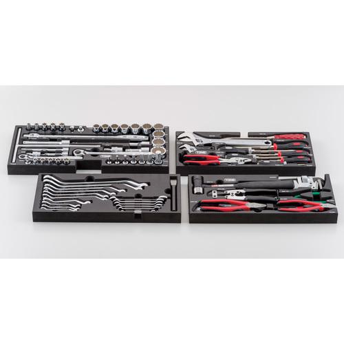 ■TONE 整備用工具セット ツールセット(ブラック仕様) 間口508×奥行232×高さ302mm〔品番:TSXT950BK〕【8292432:0】[店頭受取不可]_1