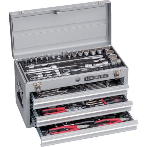 ■TONE 整備用工具セット ツールセット(シルバー仕様) 間口508×奥行232×高さ302mm〔品番:TSXT950SV〕【8292431:0】[店頭受取不可]