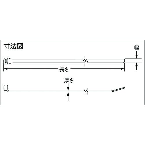 ■PANDUIT ナイロン結束バンド コンタータイ 耐候性タイプ 黒 4.8×356×1.3 1袋1000本入〔品番:CBR4SM0〕【8345404:0】[店頭受取不可]_3