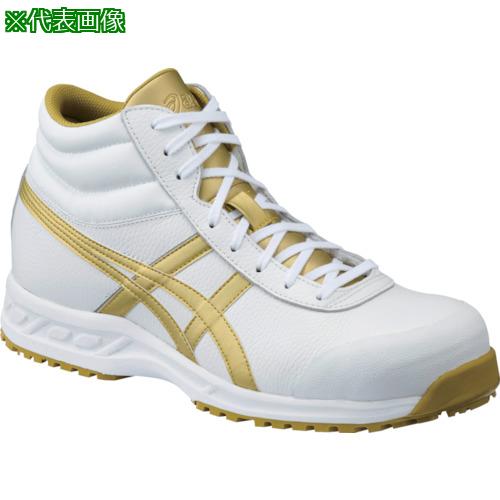 ■【在庫限り】ASICS ウィンジョブ 71S ホワイト×ゴールド 28.0cm〔品番:FFR71S.019428.0〕【8354577:0】[店頭受取不可]