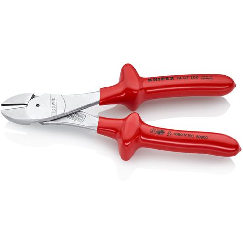 ■KNIPEX 絶縁強力型ニッパー 200mm 1000V絶縁ハンドル〔品番:7407200〕【8356485:0】[店頭受取不可]_1