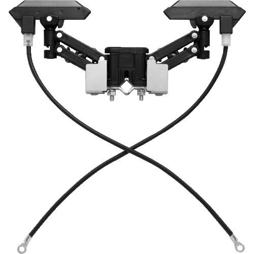 ■Panasonic 集電アーム 平型接続端子付 タンデム型 角棒用 定格:1P600V20A×2〔品番:DH56941K1〕【8356330:0】[店頭受取不可]