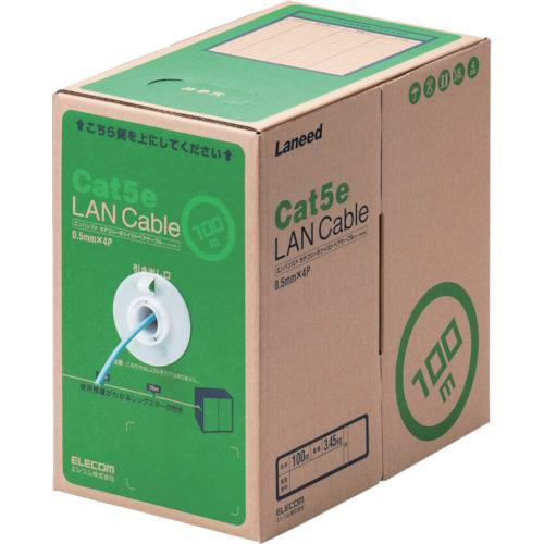 ■ELECOM EU RoHS準拠LANケーブル CAT5E 100m ライトブルー〔品番:LDCT2LB100RS〕【8357596:0】[店頭受取不可]