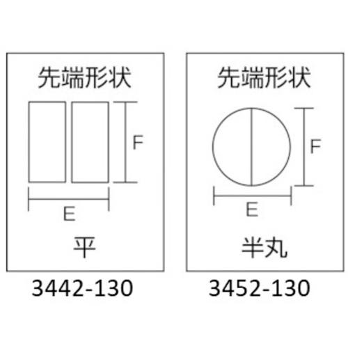 ■KNIPEX 精密用プライヤー 半丸 130mm〔品番:3452130〕【8368948:0】[店頭受取不可]_3