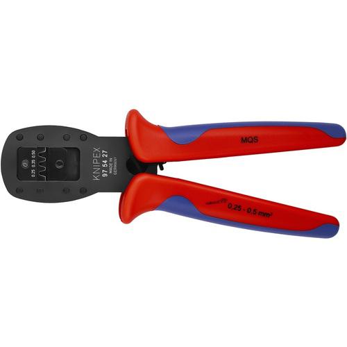 ■KNIPEX 【売切廃番】MQSコネクタ用平行圧着ペンチ 全長190mm〔品番:975427〕【8368961:0】[店頭受取不可]