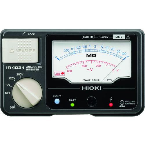 □HIOKI アナログ絶縁抵抗計(3レンジ) IR4031-10〔品番:IR403110 □HIOKI アナログ絶縁抵抗計(3レンジ) IR4031-10〔品番:IR403110